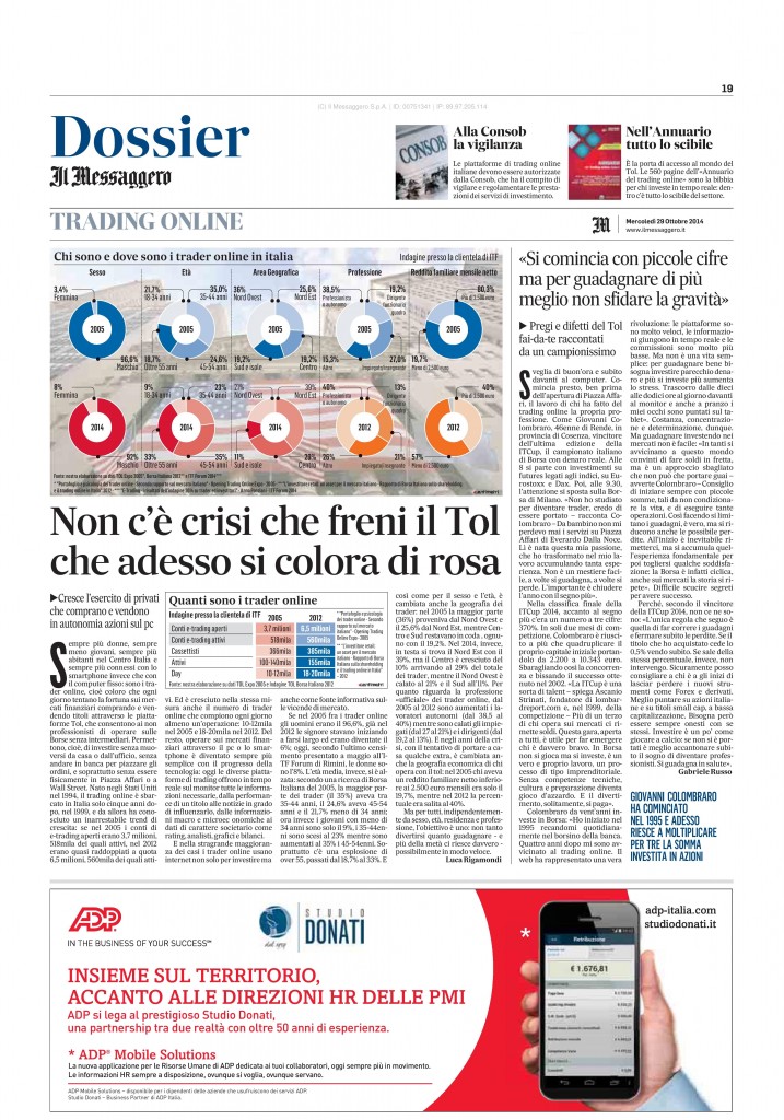 Il Messaggero 29 Ottobre 2014